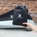 Xxl Motorcycle Cover Black Silver Tone Outdoor Waterproof Rain Dust Protector
