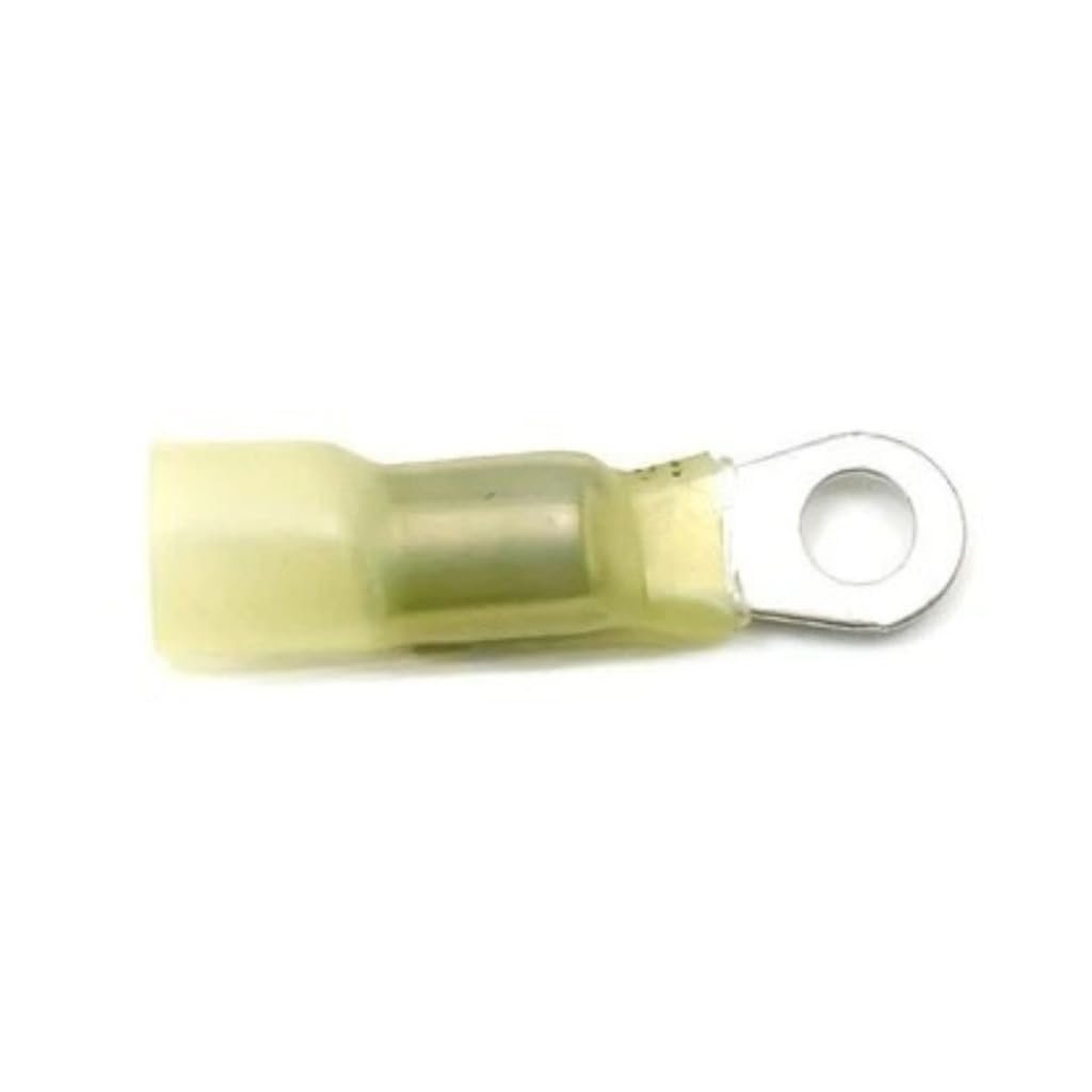 Heat Shrink Solder Ring Terminals Yellow 12 10 Ga Gauge Number Stud Size Dual Wall Alx-pau-si-hp2370-cla1