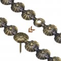 Uxcell 5pcs Upholstery Tacks Strips 1meter Flower Decorative Nail Trims For Sofa Headboard Chair Furniture With Nails 11mm