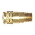 Interstate Pneumatics Ch461b 1 4 Inch Industrial Brass Coupler 3 8 Male Npt 
