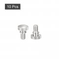 Uxcell Knurled Thumb Screws M5x8mm Brass Shoulder Bolts Grip Knobs Fasteners Nickel Plated 10pcs