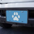 Graphics More Paw Print Dog Cat White On Black Novelty Metal Vanity Tag License Plate