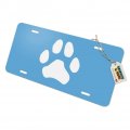 Graphics More Paw Print Dog Cat White On Black Novelty Metal Vanity Tag License Plate