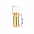 Uxcell Knurled Insert Nuts 100pcs M3 X 8mm Length 4mm Od Female Thread Brass Threaded Embedment Nut For 3d Printer