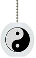 Yin Yang Solid Ceramic Fan Pull 