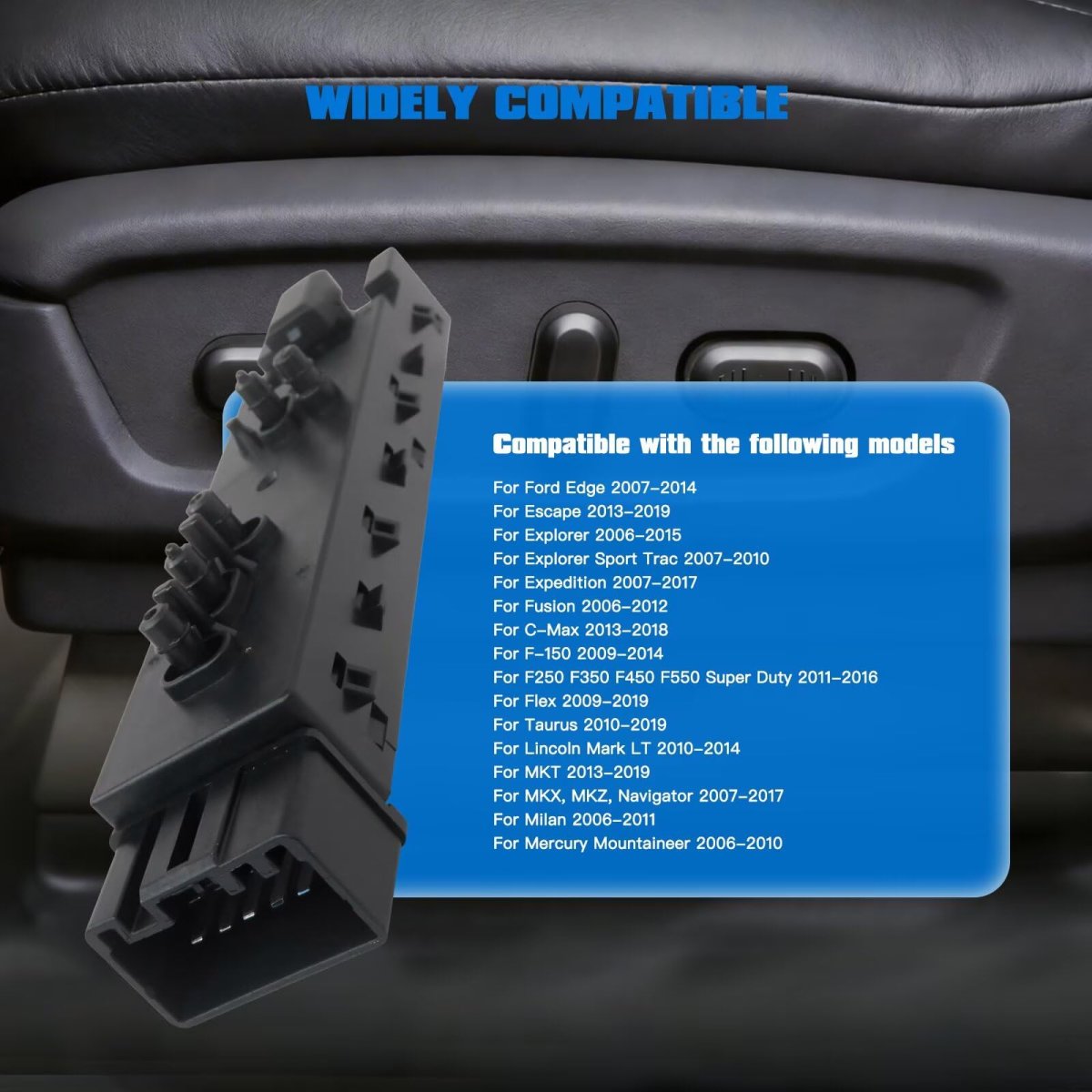 Grabote 9l3z-14a70i-ba 9l3z14a701fb 9l3t14b709faw Driver Side Power Seat Switch Front Left Fit For 2013-2019 Lincoln Mkt And