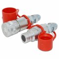 Flat Face Hydraulic Quick Coupler 3 4 Body X 12 Jic Skid Steer Bulkhead Mount 