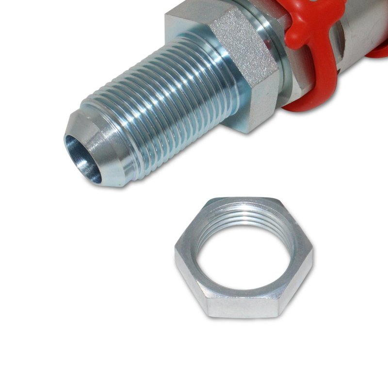 Flat Face Hydraulic Quick Coupler 3 4 Body X 12 Jic Skid Steer Bulkhead Mount