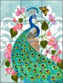 Bird Art Tile Mural Backsplash Classic Peacock By Leslie Whitman Ceramic Kitchen Shower Bathroom 12 75 X 17 4 25 Tiles 