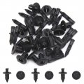Uxcell 20pcs Black Car Plastic Rivets Weatherstrip Fender Fastener Clip 6 5mm