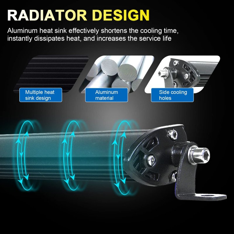 Auxtings 2x 7 Inch 30w Yellow Amber Single Row Led Light Bar 3000k Low Profile Ultra Thin Slim Mini Flood Beam Off Roads