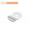 Uxcell 100 Pcs Pipe Strap Fit For 8in 3mm 304 Stainless Steel Clamp With 1 Hole Conduit Or Fixing