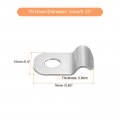 Uxcell 100 Pcs Pipe Strap Fit For 8in 3mm 304 Stainless Steel Clamp With 1 Hole Conduit Or Fixing