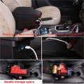 Yjywzh Double Layer Armrest Box For Mazda Cx-3 2015-2018 Car Interior Storage Center Console With 3 Usb Port Black Black Red