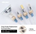 Dicuno G4 Gu5 3 Bi-pin Ceramic Base Socket Mr16 Mr11 Halogen Incandescent Led Bulb Holder Wire Connector 5pcs