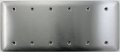 Mulberry Princess Style Satin Stainless Steel 6 Gang Blank Switch Plate 