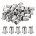 25pcs Rivet Nuts Flat Head 3 8 Stainless Steel 304 Threaded Insert Knurled Body