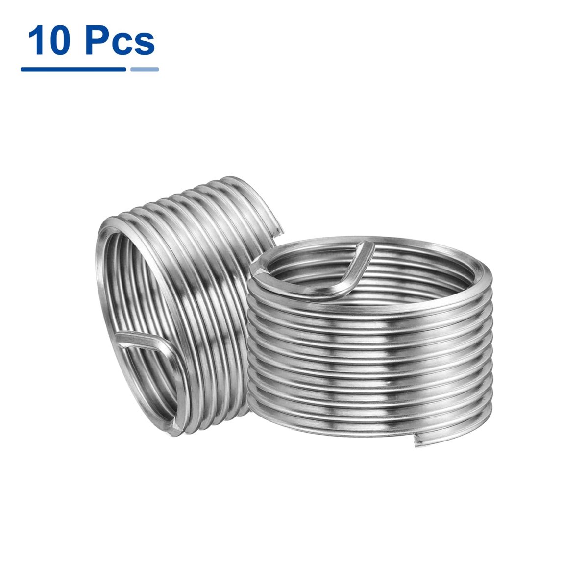 10pcs Wire Thread Inserts M18 X 1 5 1d 18mm Metric 304 Stainless Steel Helical Type Coiled Repair Kit Screw Threaded Sleeve