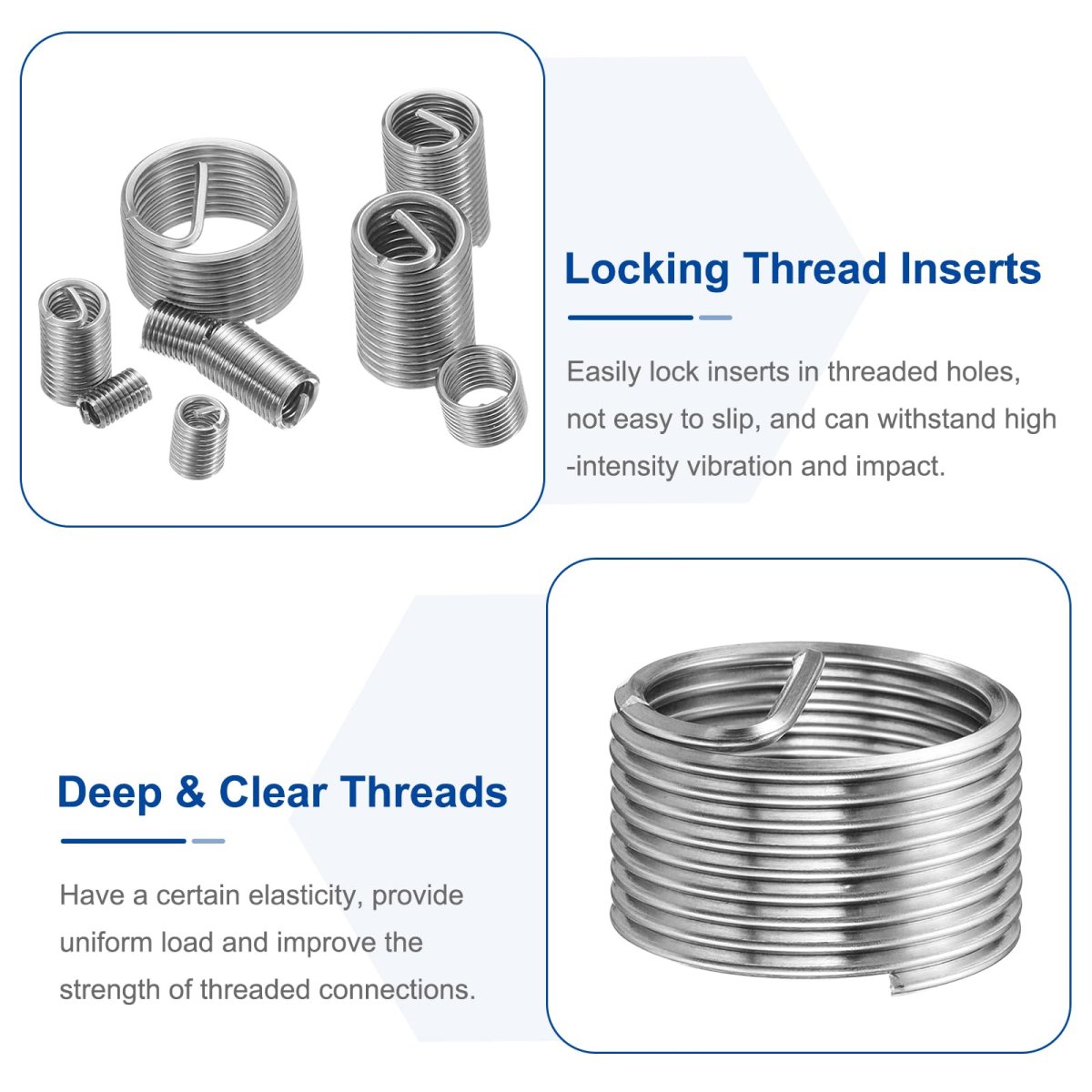 10pcs Wire Thread Inserts M18 X 1 5 1d 18mm Metric 304 Stainless Steel Helical Type Coiled Repair Kit Screw Threaded Sleeve