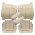 Secos Driver Passenger Bottom Top Lean Back Armrests Leather Seat Covers Light Tan 522 Or 922 For Chevy Silverado Tahoe 