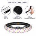 Foruidea Watercolor Hearth Car Steering Wheel Cover Neoprene Automotive Anti Slip And Sweat Absorption Auto Wrap Fit Most Cars