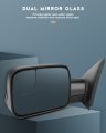 Ocpty Towing Mirrors Manual No Heated Left Driver Right Passenger Side Tow Fit For 2002-2008 Dodge Ram 1500 2003-2009 2500 3500