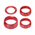 X Autohaux Air Conditioner Knob Ring Covers Engine Start Button Cover Set Fit For Dodge Challenger Charger Durango 2015-2020