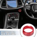 X Autohaux Air Conditioner Knob Ring Covers Engine Start Button Cover Set Fit For Dodge Challenger Charger Durango 2015-2020