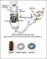 Medium Ceramic Christmas Tree Wiring Kit With 1 5 Watt Led Bulb Standard Edison Base Socket Great For Lighting Large Size