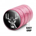 Deer Head Illustration Valve Stem Caps For Tire Rim Wheel Aluminum Pink