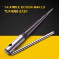 Atoplee T Handle Reamer Tapered Straight Flute Hole Pipe Reaming Tool For Wood Latches Guitar Woodworker Luthier Repairman