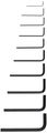 Bondhus 12338 Hex Tip Key L Wrench Set With Proguard Finish And Short Arm In Pouch Of Sizes 035 1 4 10 Piece 