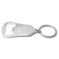 Ford White Logo Chrome Finish Flat Bottle Opener Metal Key Chain