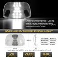 Vipmotoz Full Led Overhead Dome Reading Light Panel Lamp Lens Cover Compatible With 1999-2007 Ford F250 F350 F450 F550 Super