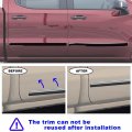 G-plus Body Side Molding Trim 1 18 Compatible With 2014-2018 Chevy Silverado Gmc Sierra Crew Cab 4pcs Black
