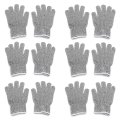 Cut Resistant Gloves Level 5 Protection Food Grade Safety For Kitchen Wood Carving And Outdoor Use Small 6 Pair Gray 