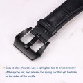 Uxcell Watch Strap Clasp Replacement Set Stainless Steel Frosted Pvd Buckle Black For 22mm Width Bands With Spring Bar Remover