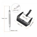 Uxcell Watch Strap Clasp Replacement Set Stainless Steel Frosted Pvd Buckle Black For 22mm Width Bands With Spring Bar Remover