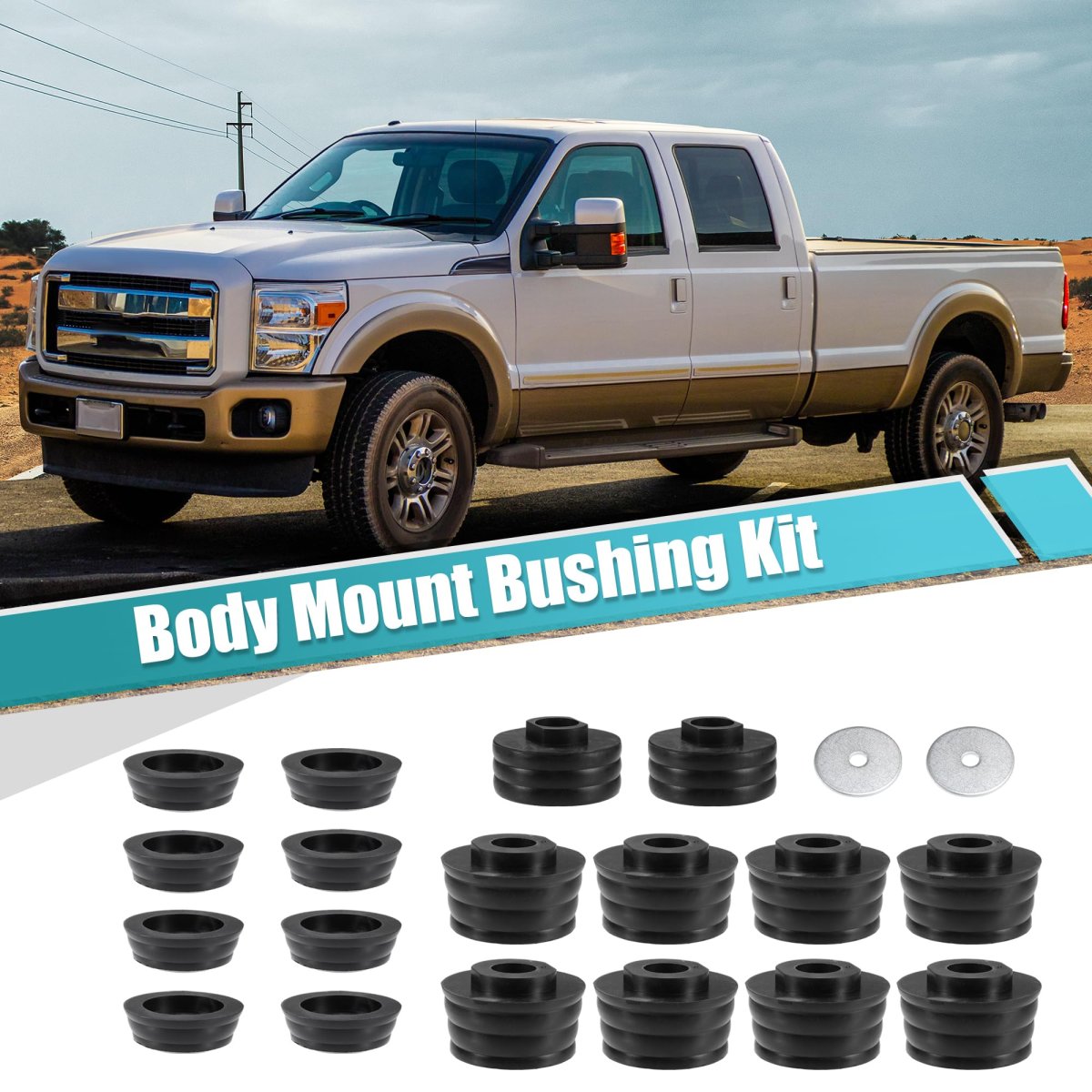 1 Set Body Mount Bushing Kit For Ford F250 F350 Super Duty 1999-2018 Cab Mounts And Washers