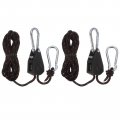2pcs 1 8 4mm Adjustable Ratchet Rope Hanger With Metal Gears 2ft 2 5meter Strap Ratcheting Pulley System Bungee Cord For