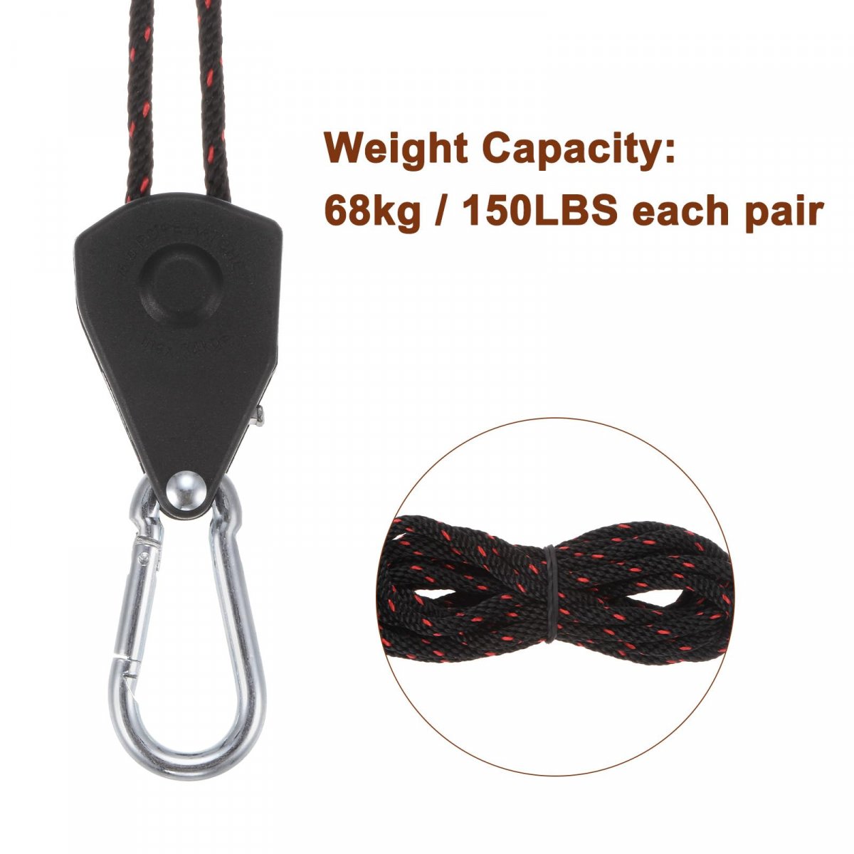 2pcs 1 8 4mm Adjustable Ratchet Rope Hanger With Metal Gears 2ft 2 5meter Strap Ratcheting Pulley System Bungee Cord For