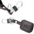 Bivvi Leather Car Key Cover Cases Keychain For Nissan Qashqai Micra Navara Almera 2 Buttons Remote Fob