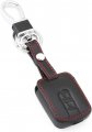 Bivvi Leather Car Key Cover Cases Keychain For Nissan Qashqai Micra Navara Almera 2 Buttons Remote Fob
