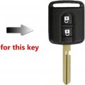 Bivvi Leather Car Key Cover Cases Keychain For Nissan Qashqai Micra Navara Almera 2 Buttons Remote Fob