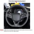 Steering Wheel Cover For Vauxhall Astra K 2015-2021 Customize Diy Hand Sewing Hand-stitched Leather