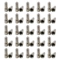 50x Double Seal Tire Valve Stem Caps Brass Nickel-plated High Temperature Resistant Direct Inflation Design For Automotive 
