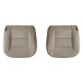 Driver And Passenger Bottom Replacement Microfiber Leather Seat Covers Med Neutral Tan 522 For Chevy Silverado Tahoe Suburban 