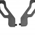 Kimiss Black Sentinel Handguard Snowmobile Mount Brackets Kit Aluminum Replacement For Polaris 600 800 850 Black  Handguards