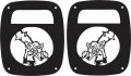 Jeeptails Troll Tail Light Covers For Jeep Wrangler Tj And Yj Set Of 2 