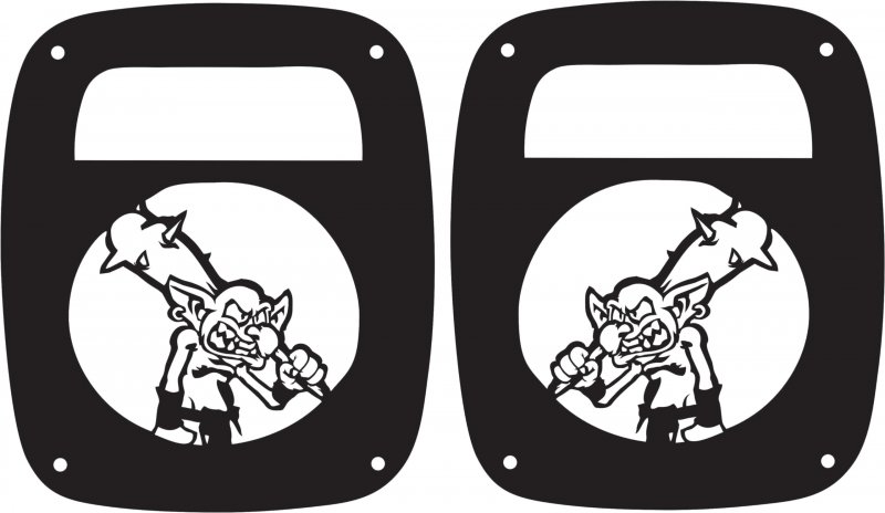 Jeeptails Troll Tail Light Covers For Jeep Wrangler Tj And Yj Set Of 2